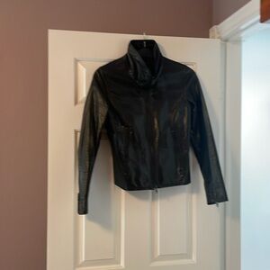 M0851 black leather jacket